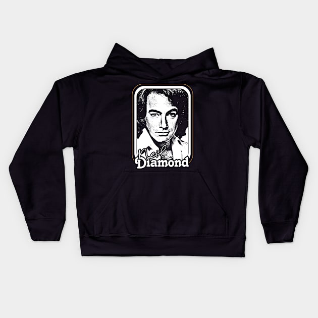 Neil Diamond /// Retro 1970s Fan Design Kids Hoodie by DankFutura